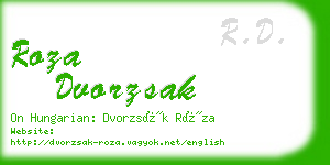 roza dvorzsak business card